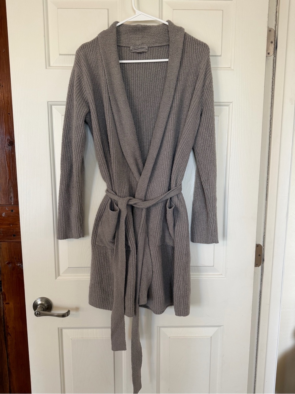 Barefoot Dreams Cozy Chic Lite Women's Knit Wrap Robe - Gray
